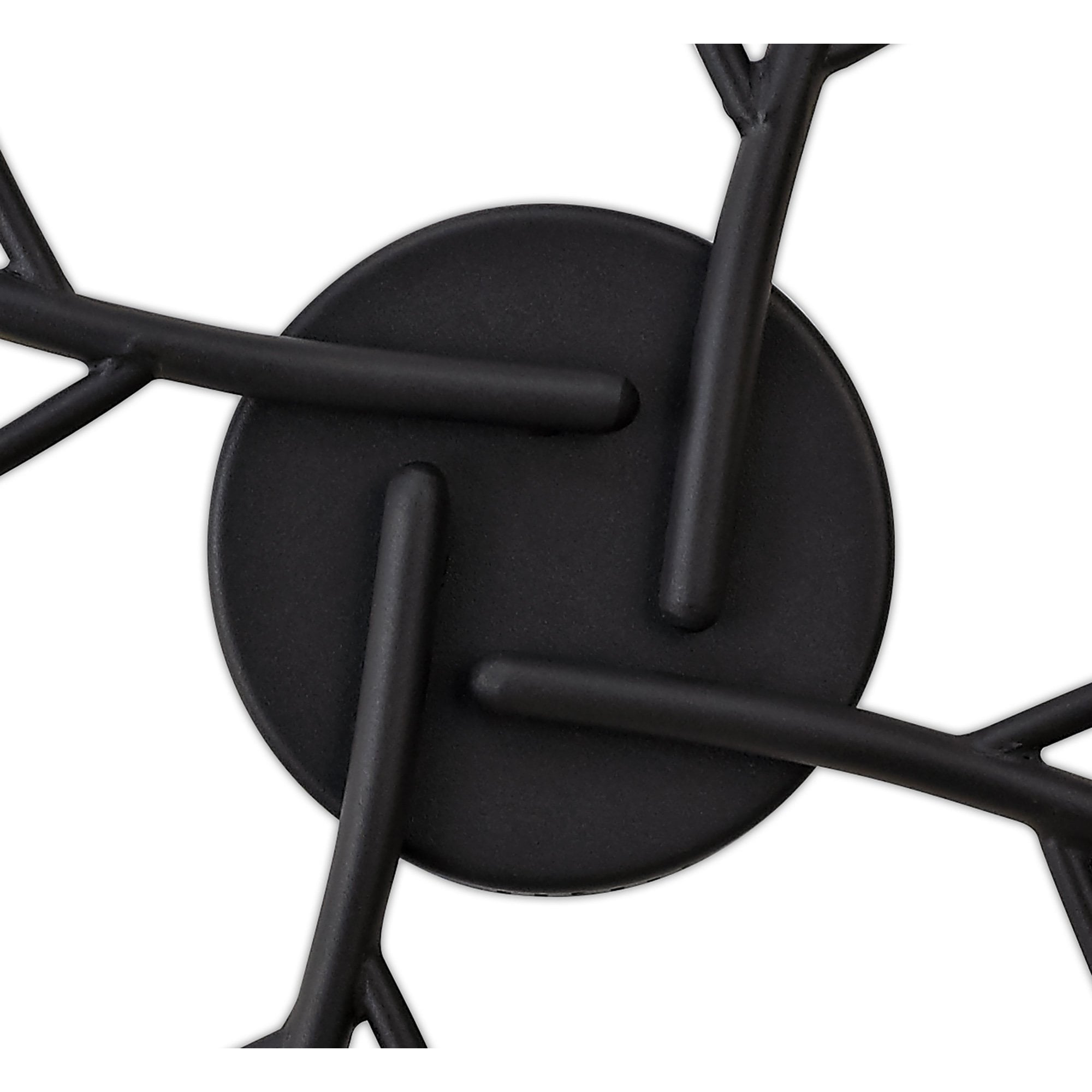 NL71779 Kingly 12 Light Semi-Flush LED Black/Antique Brass