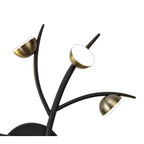 NL71779 Kingly 12 Light Semi-Flush LED Black/Antique Brass