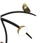 NL71779 Kingly 12 Light Semi-Flush LED Black/Antique Brass