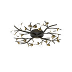 NL71789 Kingly 28 Light Semi-Flush LED Black/Antique Brass