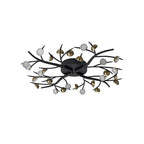 NL71789 Kingly 28 Light Semi-Flush LED Black/Antique Brass