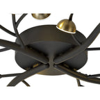 NL71789 Kingly 28 Light Semi-Flush LED Black/Antique Brass