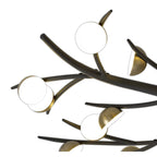 NL71789 Kingly 28 Light Semi-Flush LED Black/Antique Brass