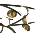 NL71789 Kingly 28 Light Semi-Flush LED Black/Antique Brass
