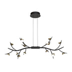 NL71799 Kingly 16 Light Linear Pendant LED Black/Antique Brass