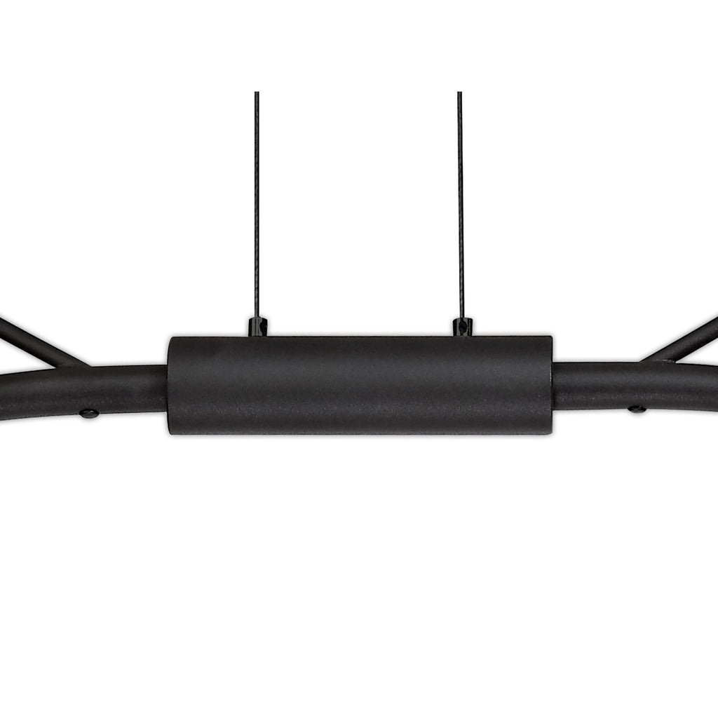 NL71799 Kingly 16 Light Linear Pendant LED Black/Antique Brass