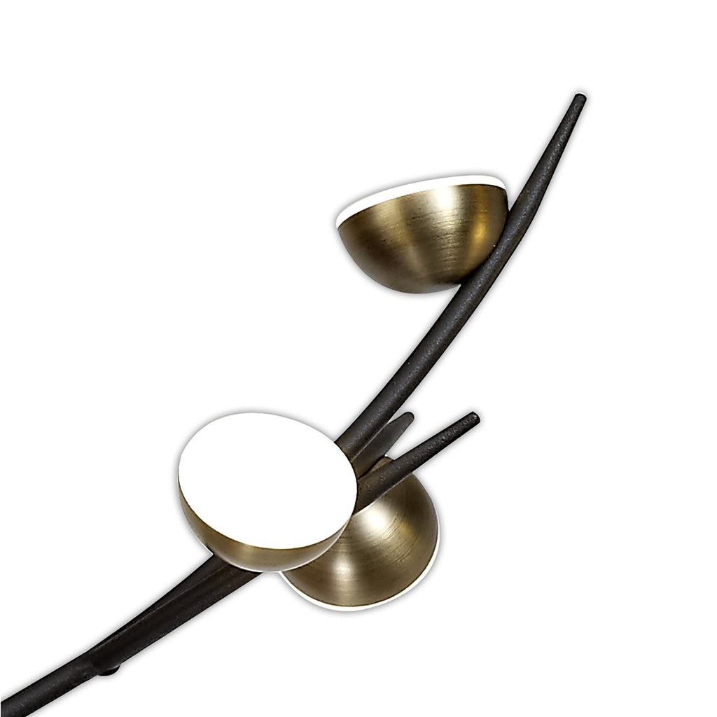 NL71799 Kingly 16 Light Linear Pendant LED Black/Antique Brass