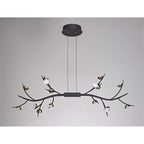 NL71799 Kingly 16 Light Linear Pendant LED Black/Antique Brass