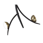 NL71809 Kingly 8 Light Ceiling Pendant LED Black/Antique Brass