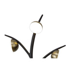 NL71819 Kingly 3 Light Wall Lamp LED Black/Antique Brass