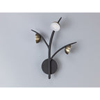 NL71819 Kingly 3 Light Wall Lamp LED Black/Antique Brass