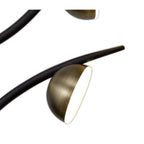 NL71829 Kingly 5 Light Wall Lamp LED Black/Antique Brass