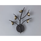 NL71829 Kingly 5 Light Wall Lamp LED Black/Antique Brass