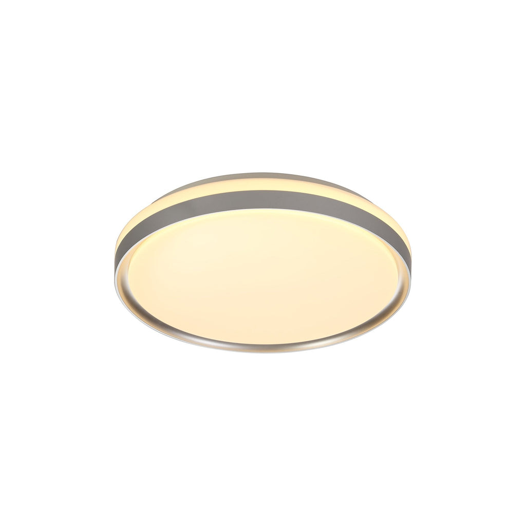 NL77619 Kingsley Bathroom Ceiling  Light 39cm LED Dimmable Silver/White Acrylic