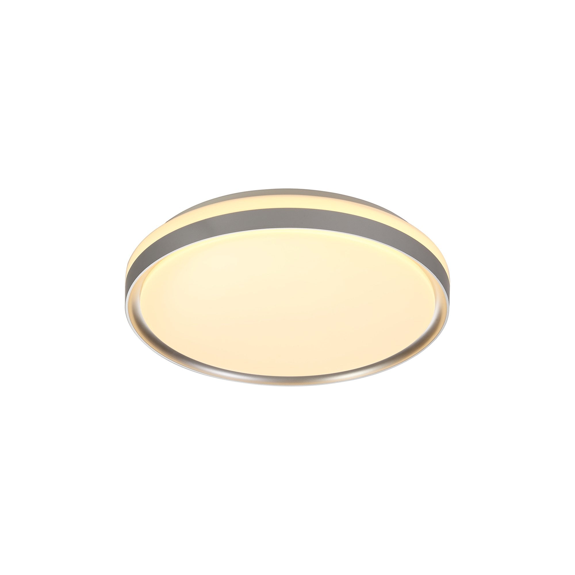 NL77619 Kingsley Bathroom Ceiling  Light 39cm LED Dimmable Silver/White Acrylic