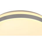 NL77619 Kingsley Bathroom Ceiling  Light 39cm LED Dimmable Silver/White Acrylic