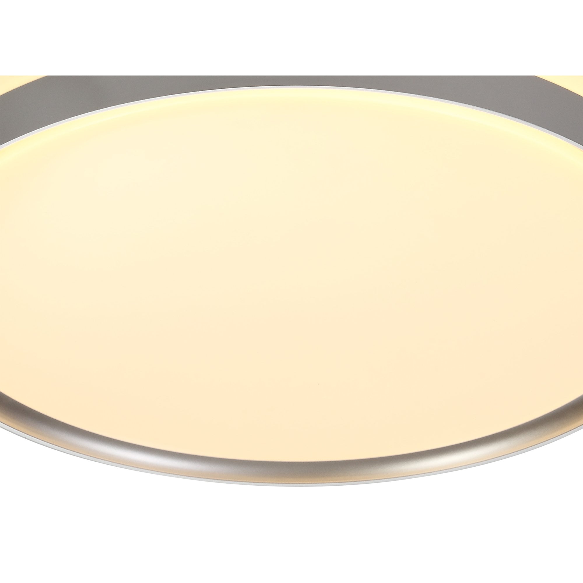 NL77619 Kingsley Bathroom Ceiling  Light 39cm LED Dimmable Silver/White Acrylic