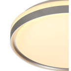 NL77619 Kingsley Bathroom Ceiling  Light 39cm LED Dimmable Silver/White Acrylic