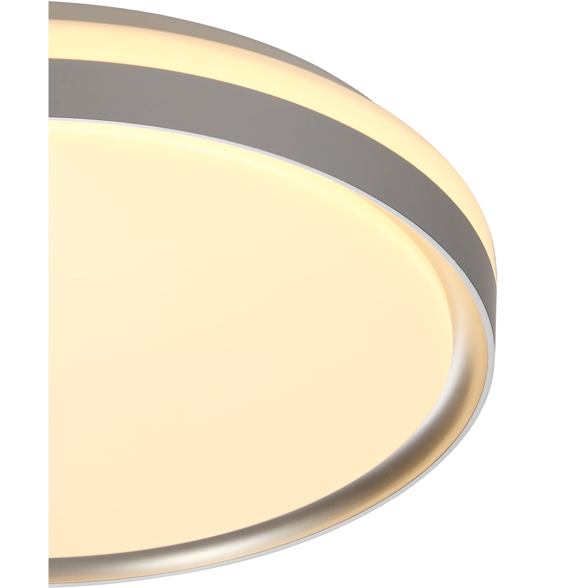 NL77619 Kingsley Bathroom Ceiling  Light 39cm LED Dimmable Silver/White Acrylic