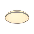 NL77629 Kingsley Bathroom Ceiling  Light 48cm LED Silver/White Acrylic