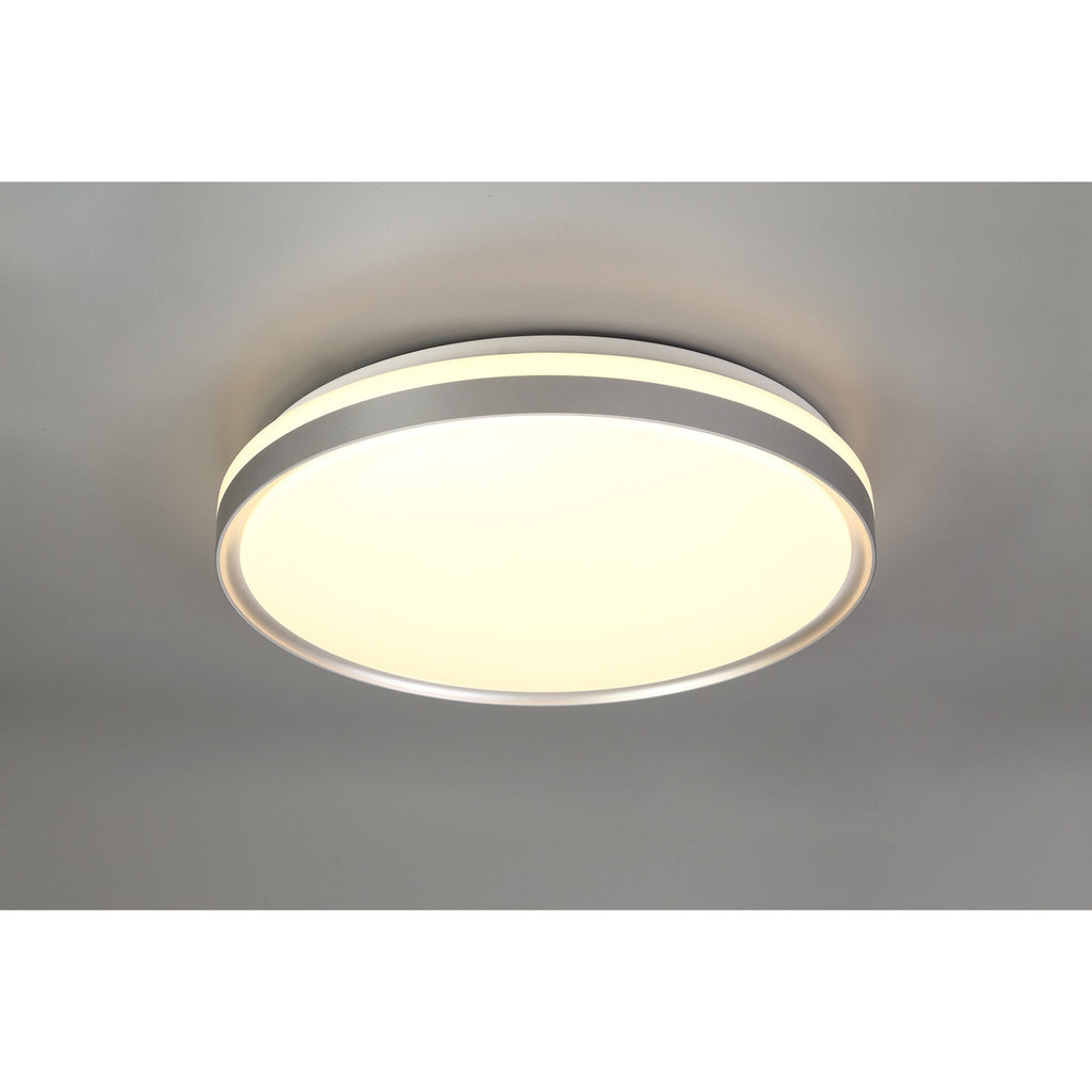 NL77629 Kingsley Bathroom Ceiling  Light 48cm LED Silver/White Acrylic