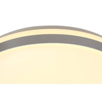 NL77629 Kingsley Bathroom Ceiling  Light 48cm LED Silver/White Acrylic