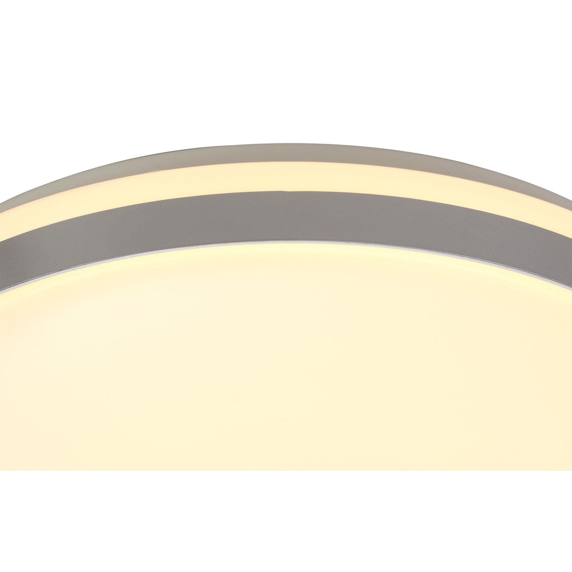 NL77629 Kingsley Bathroom Ceiling  Light 48cm LED Silver/White Acrylic