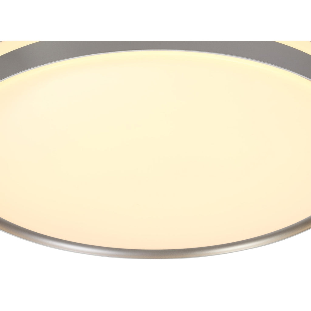 NL77629 Kingsley Bathroom Ceiling  Light 48cm LED Silver/White Acrylic