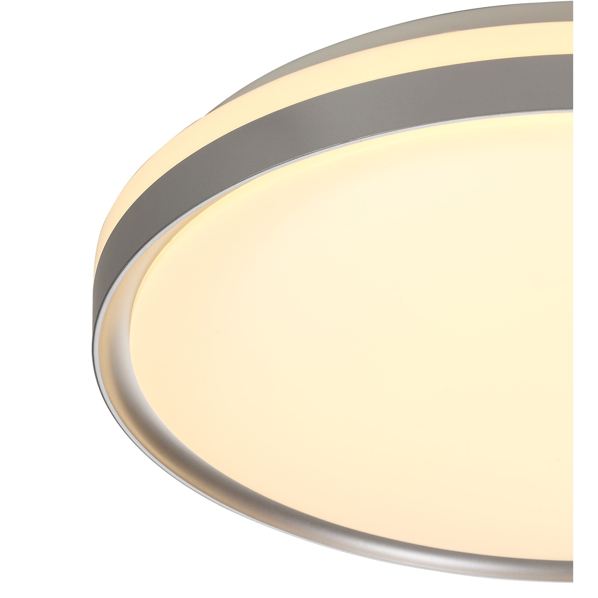 NL77629 Kingsley Bathroom Ceiling  Light 48cm LED Silver/White Acrylic