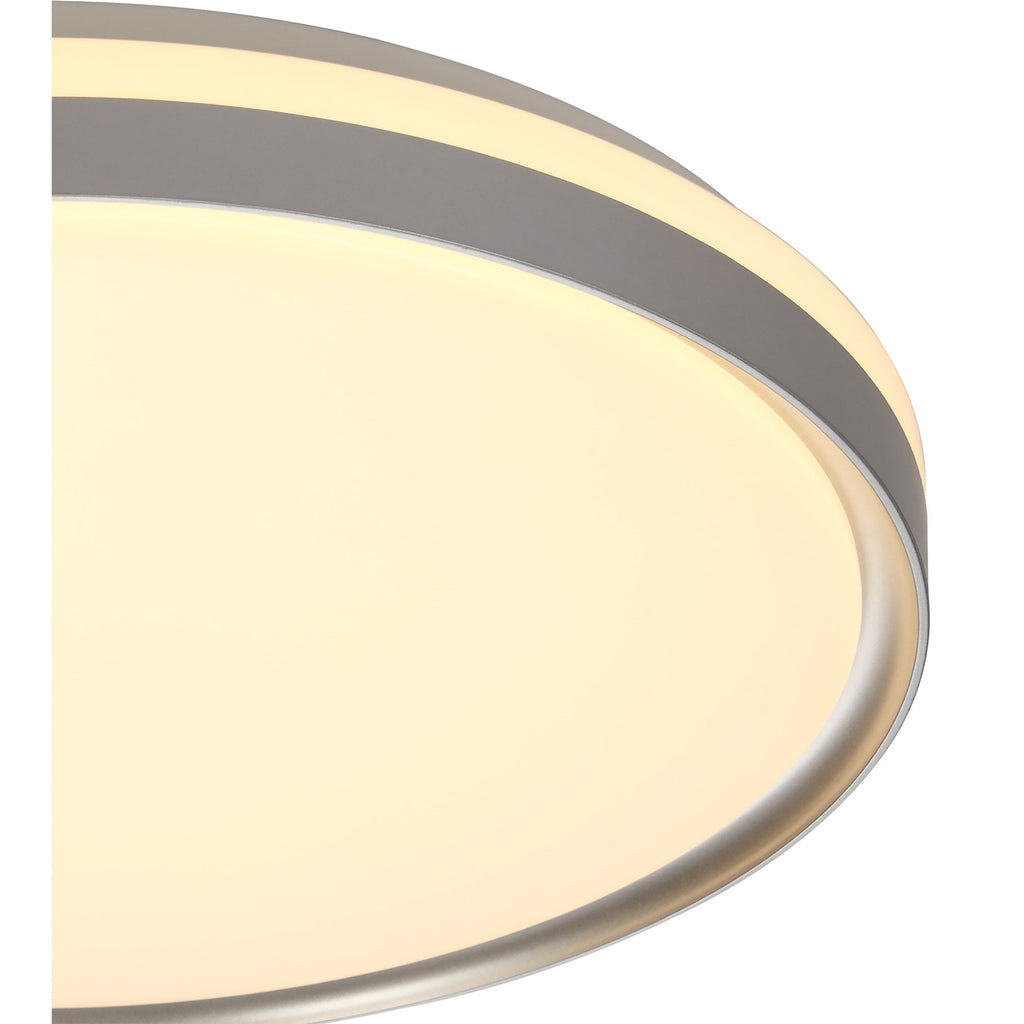 NL77629 Kingsley Bathroom Ceiling  Light 48cm LED Silver/White Acrylic