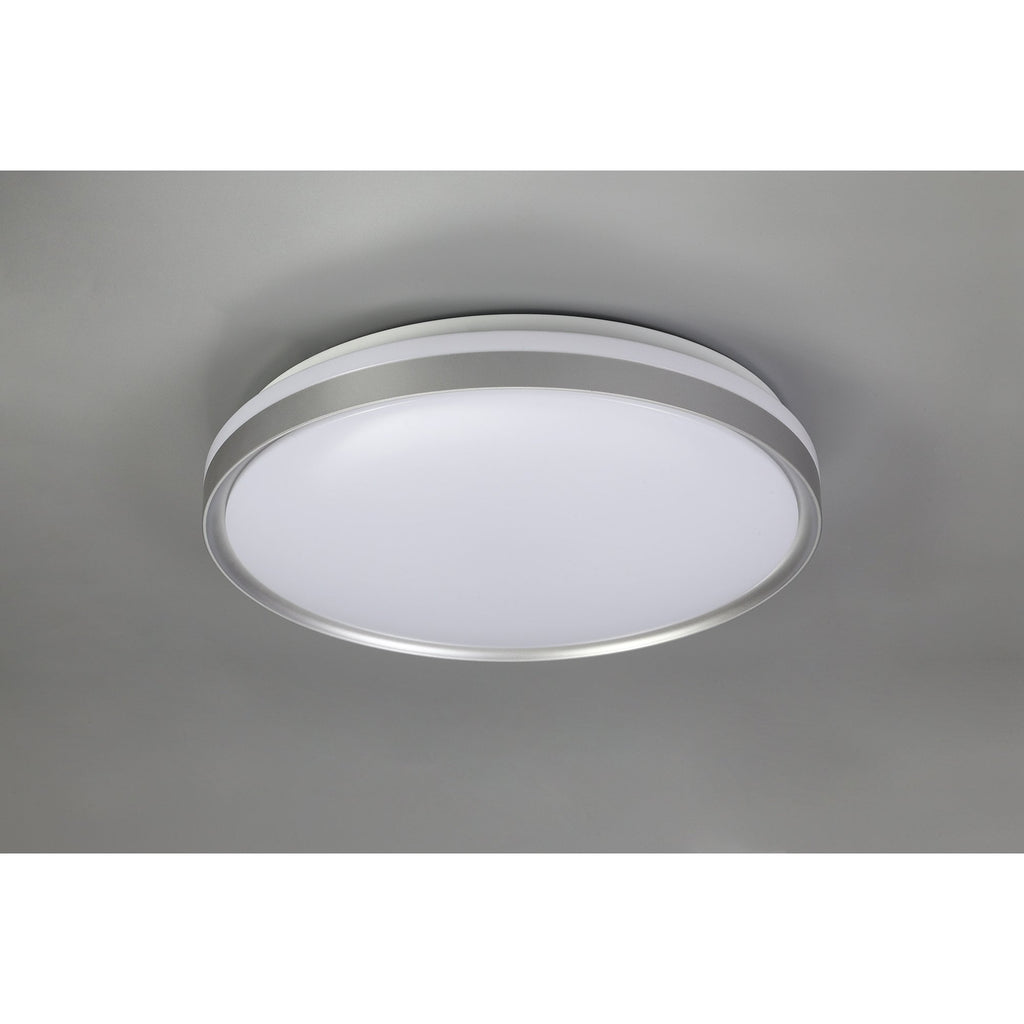 NL77629 Kingsley Bathroom Ceiling  Light 48cm LED Silver/White Acrylic