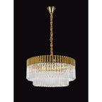 NL73499 Vienna Pendant Round 12 Light Brass/Glass