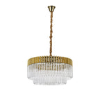 NL73499 Vienna Pendant Round 12 Light Brass/Glass