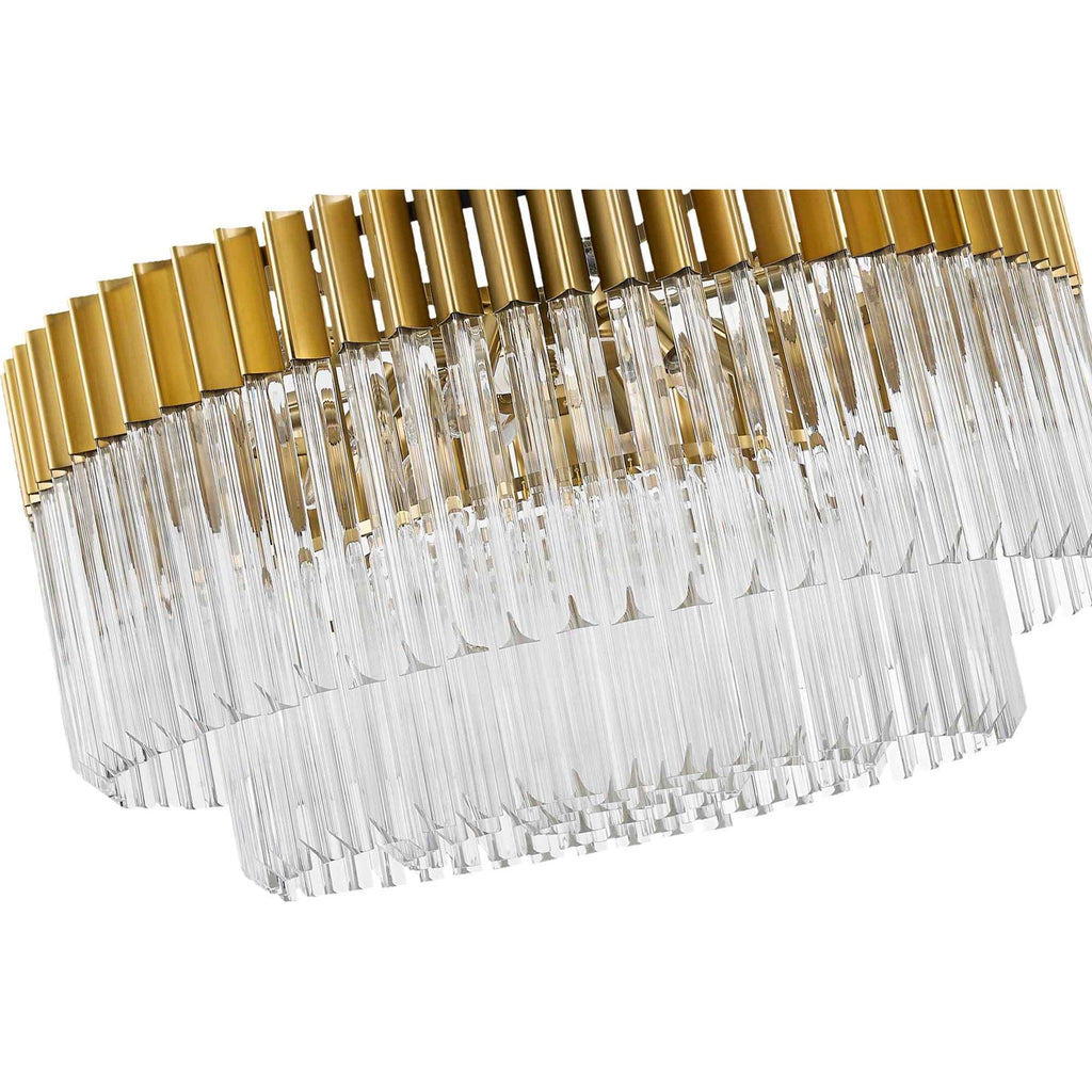 NL73499 Vienna Pendant Round 12 Light Brass/Glass