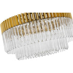 NL73499 Vienna Pendant Round 12 Light Brass/Glass