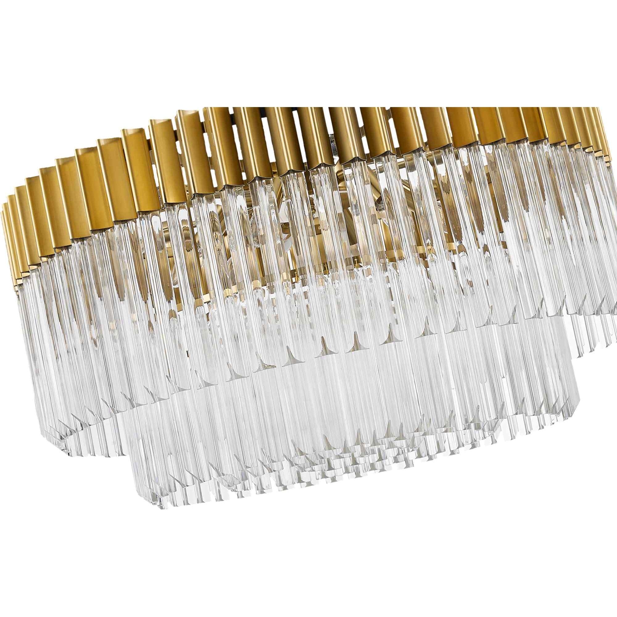 NL73499 Vienna Pendant Round 12 Light Brass/Glass