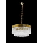 NL73499 Vienna Pendant Round 12 Light Brass/Glass