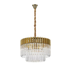 NL73509 Vienna Pendant Round 8 Light Brass/Glass