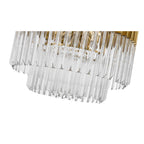 NL73509 Vienna Pendant Round 8 Light Brass/Glass