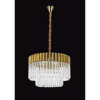 NL73509 Vienna Pendant Round 8 Light Brass/Glass