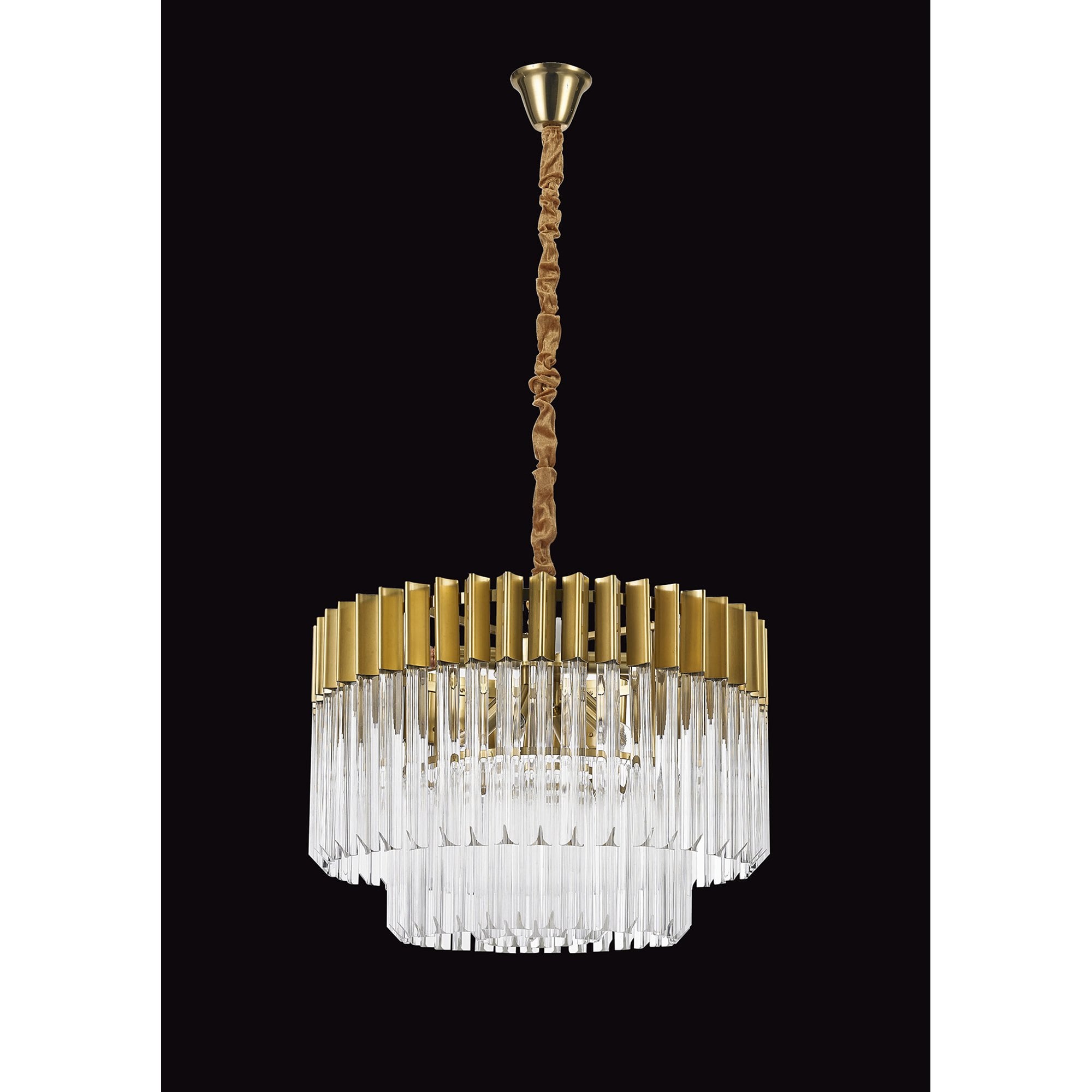 NL73509 Vienna Pendant Round 8 Light Brass/Glass