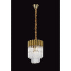 NL73519 Vienna Pendant Round 4 Light Brass/Glass