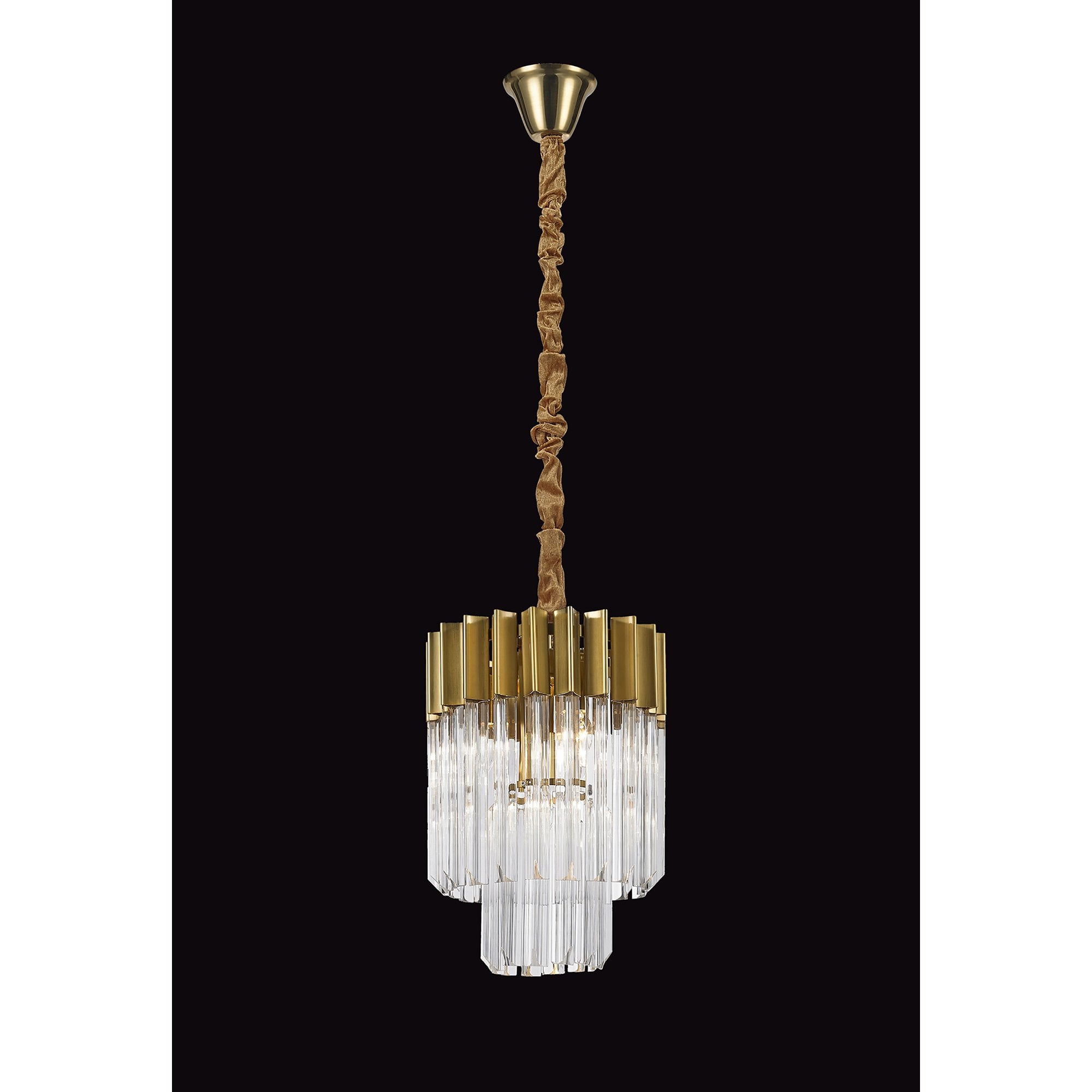 NL73519 Vienna Pendant Round 4 Light Brass/Glass