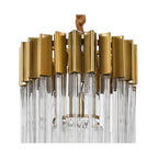 NL73519 Vienna Pendant Round 4 Light Brass/Glass