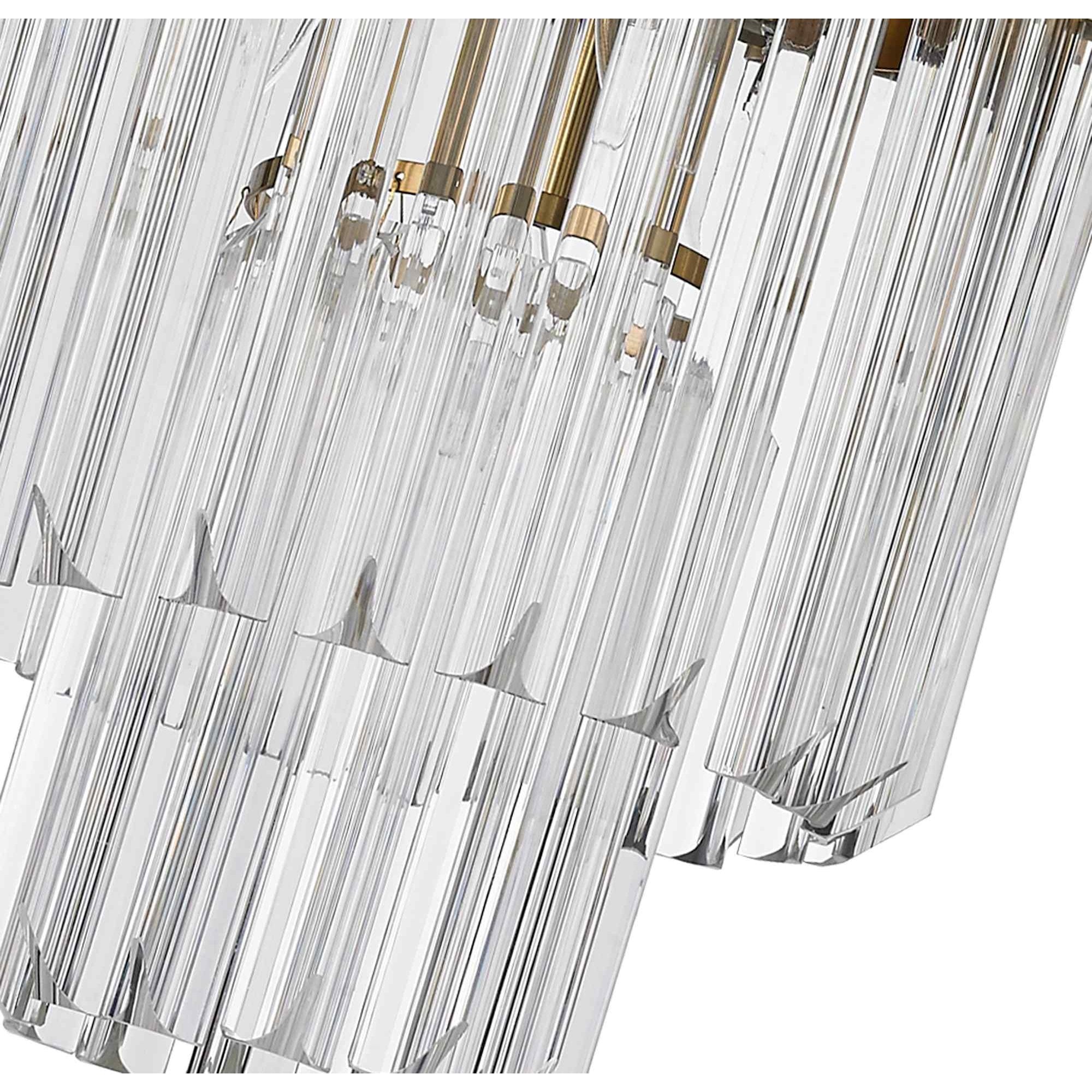 NL73519 Vienna Pendant Round 4 Light Brass/Glass