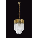 NL73519 Vienna Pendant Round 4 Light Brass/Glass