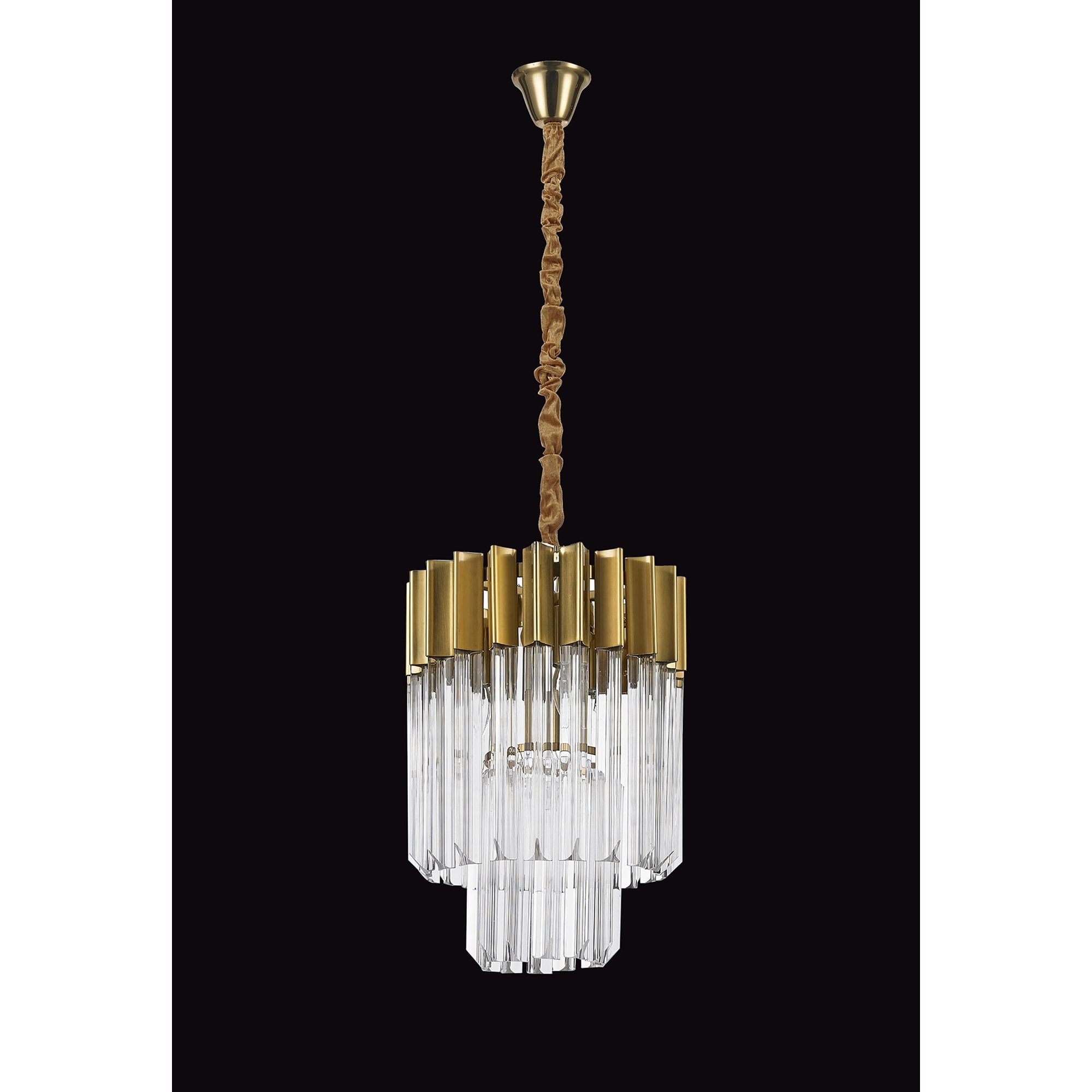NL73519 Vienna Pendant Round 4 Light Brass/Glass