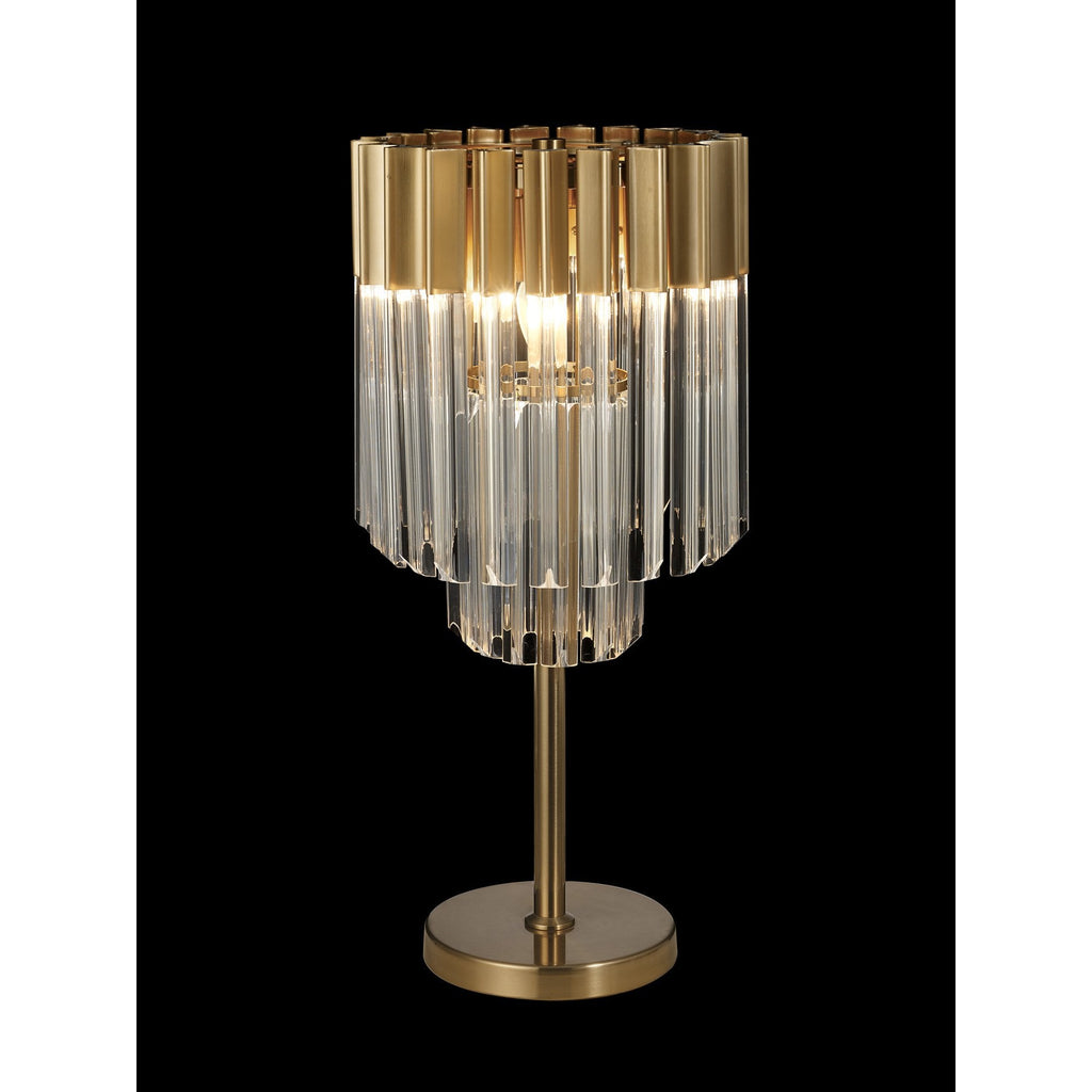 NL73529 Vienna Table Lamp 3 Light Brass/Glass