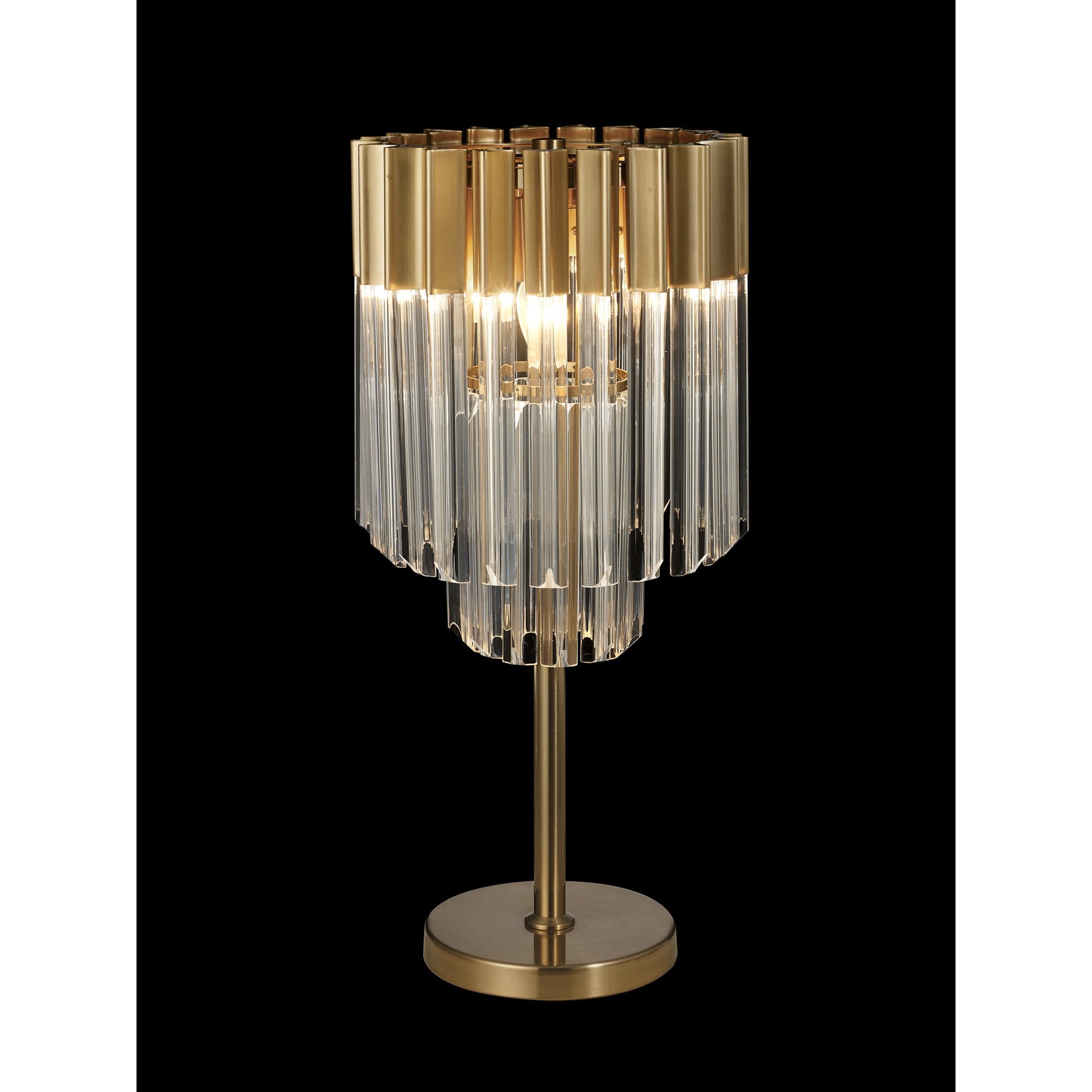 NL73529 Vienna Table Lamp 3 Light Brass/Glass