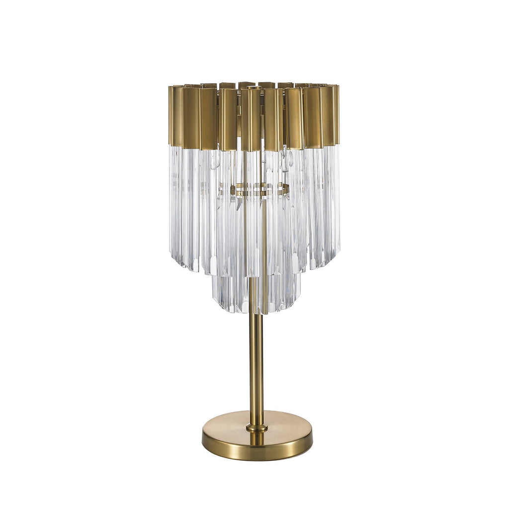 NL73529 Vienna Table Lamp 3 Light Brass/Glass